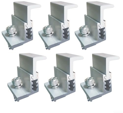 Sustainable Energy Solutions - Juego completo de 6 abrazaderas ajustables en aluminio resistente