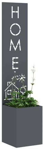 vidaXL Garten Sichtschutz-Leinwand Anthrazit 32 x 32 x 150 cm, Garten und Terrasse, Moderne Abtrennung, dekorative Einlagen, schlanker Sichtschutz, zeitgemäße Umrandung