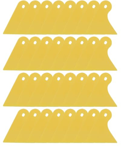 WINXMIN 32 Pcs Spatules Plastique, Couteau à Mastic de Spatule Raclette Plastique, Spatule Raclette Silicone Imprimante, Grattoir à Peinture en Spatule Plastique Souple pour Reboucher, Décalcomanies