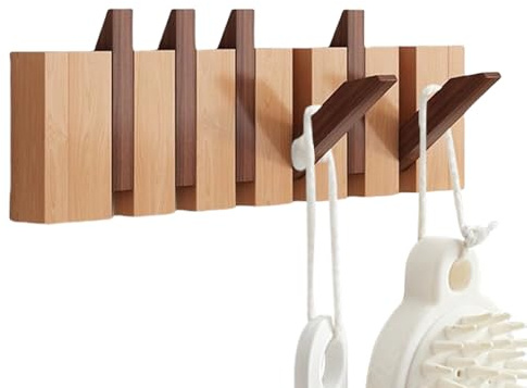 Appendiabiti per pianoforte – Elegante gancio d'ingresso in legno, moderno supporto da parete, organizer multiuso | appendiabiti per cappelli per giacche, borse, ombrelli, asciugamani, camera da