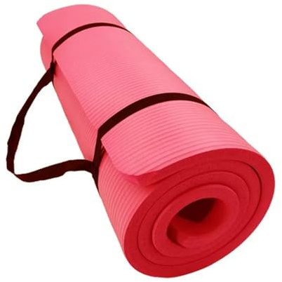 Esterilla Yoga Estera de Yoga Horizontal Eidth 183 * 61 * 1CM estera ejercicio multifuncional Color sólido súper rebote suave(Red)