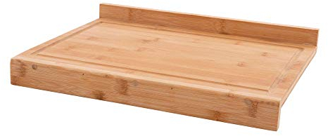 Arbeitsfläche Schneidebrett aus Bambus Holz, Küche zubehör zum Brot, Fleisch, Obst und Gemüse schneiden, braun und weiß, XL Groß, 60x40x7 cm