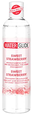 Waterglide, Erlebnis- und Gleitgel 'Erdbeere' für süsse Zweisamkeit, kondomfreundliches Gleitmittel, mit Erdbeer-Aroma, 100 ml