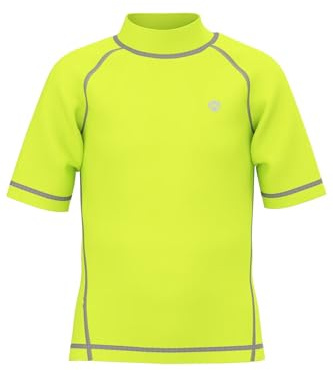 Boys Short Sleeve Rash Vest - Kids UPF 50+ Rash Guard Rashguards Child Surfing T-Shirt Surfshirt Children UV Beach Swim Tee Swimwear Youth Water Sports Top Pool Workout Diving Fresh Green 7/8y