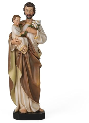 BC Catholic St. Joseph and Jesus Statue, 10 H Catholic Saint Figurine
