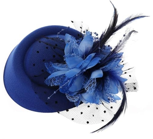 Fascinator-hattar för kvinnor och flickor vintage blomma tefest-hatt cocktailslöja damer fascinator med clips svart fascinator pannband vintage hattar cylinderhatt för kvinnor viktorianska hattar