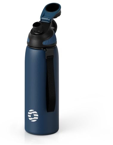 Fjbottle Insulated Stainless Steel Water Bottle, 24 Oz Leakproof Water Bottles, Ice Reusable Tumbler, Double Wall Vacuum Jug, Lightweight Durable for Traveling & Sports, Workout, 24oz