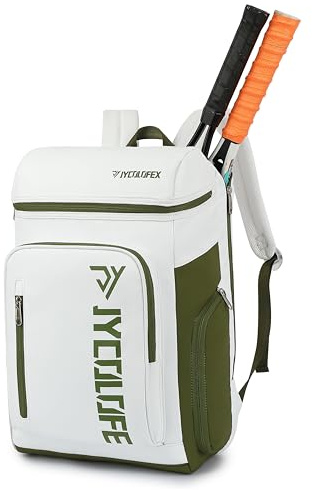 JYColofex tennis bag, tennis backpack, can accommodate 2 rackets, with shoe compartment, waterproof for both men and women, can be used to hold tennis and badminton rackets.