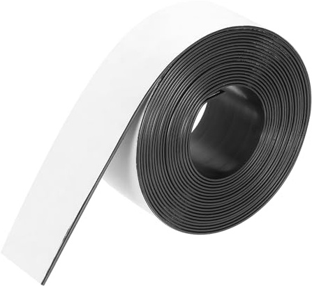 QUARKZMAN Magnetisk tejp 16,4 fot x 1 9/16 tum bredd x 1/16 tum tjocklek självhäftande magnettejp för kylskåp och gör-det-själv-arbete