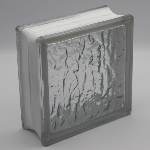 Bloque de cristal básico Toba transparente, 19 x 19 x 8 cm, 6 unidades