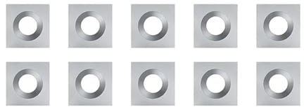 FUYUMIC Fraise à Tige de 1/2 po, diamètre de Coupe de 2 po, surfaçage de Dalles, aplatissement du Bois, Fraise à raboter à 3 Ailes, Inserts remplaçables(Matching Inserts 10pcs)