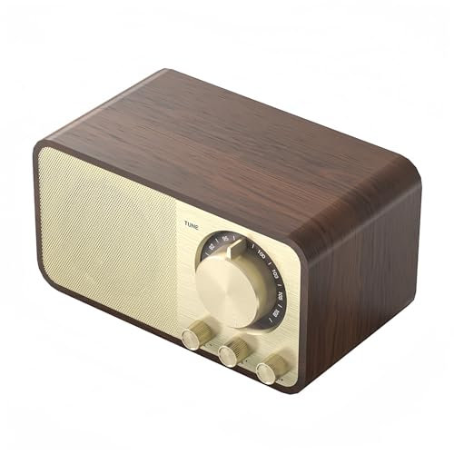 Radio rétro avec Bluetooth, petite radio nostalgie, haut-parleur 5 W, radio vintage, radio de valise avec AUX/USB, fente pour cartes TF, pour cuisine, chambre à coucher, bureau