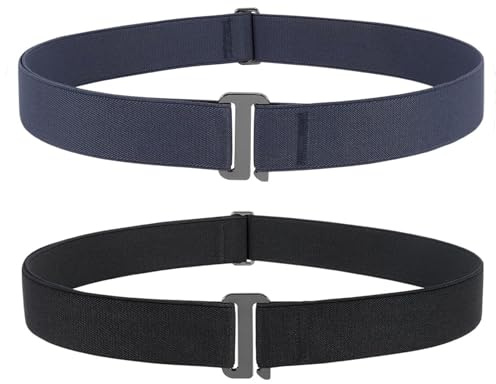 JasGood 2 Pezzi Cintura Elastica Donna Invisibili No Show - Fibbia Piatta Regolabile