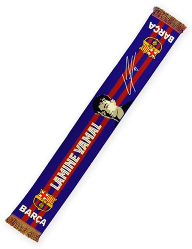 FC Barcelona Officiell Lamine Yamal halsduk – licensierad produkt med signatur och sköld – Barca-fans