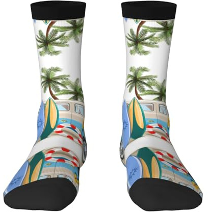 CHAbu Surfing med dykning fenor snorkling vuxenstrumpor sport crew-strumpor elastisk andningsbar bekväm daglig användning fitness utomhus unisex, 2 Svart-1, one size