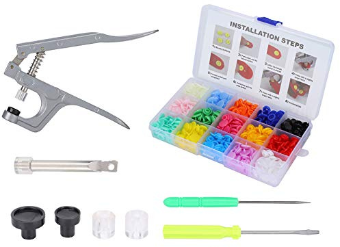 Haofy Set di Bottoni Automatici in Resina Set di Bottoni per Cucire Colorati Pinze per Pressa a Mano per Accessori di Abbigliamento da Ricamo