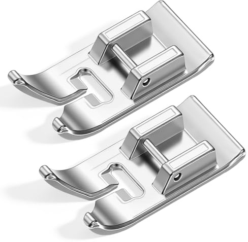 2 Pcs Universal Sewing Machine Presser Feet, Snap on, Zig Zag, Straight Stitch Sewing Machine Presser Foot Replacement Compatible with Singer, Brother, Toyota Sew Machines