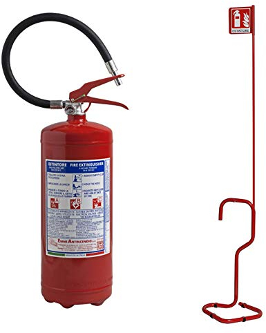 KIT Estintore Polvere 6 Kg Emme 21063 + Piantana Rossa Emme 0456