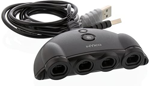Nyko Retro Controller Hub Plus - 4 Port GameCube Controller Adapter with Turbo and Home Button for Nintendo Switch [Edizione: Francia]
