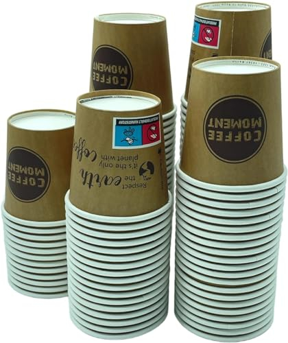 vienberg 1000 tazas de café desechables de papel duro, 100 ml, resistentes, vasos de papel, vasos desechables para café