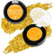 Afflano Gelb glitzer Lidschatten, Diamant gelbe schimmernder Lidschatten, Super pigmentiert Metallic yellow glitter eyeshadow ein Wisch, Farbabgabe Gelb Metallic Lidschatten Für Augen Makeup