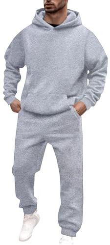 Tracksuit Mens Full Set Hooded Sweatshirt and Sweatpants Set Hoodie Joggers Sets 2 Piece Plain Tracksuit UK Jogging Bottoms Track Suits Outfits Sweatsuits