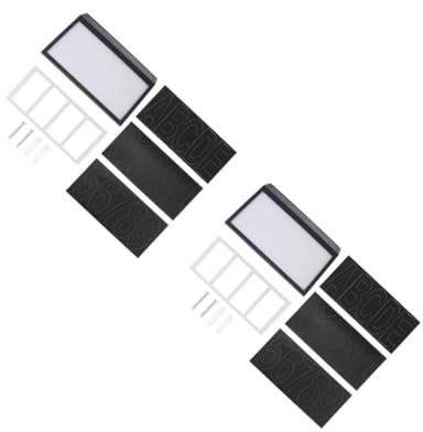 DIYEAH 2 Set Lampada da Parete Solare con LED per Numero Civico, Insegna Luminosa da Esterno con Luce Solare Risparmio Energetico, Targa Indirizzo per Giardino e Casa, Set con Numeri e