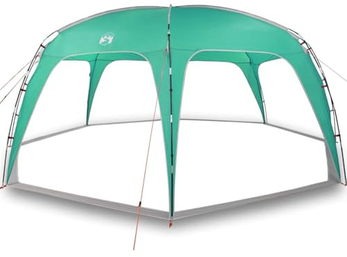 QJBSAVVA Tenda per feste, verde mare, XL, 695 x 695 x 295 cm, grande tenda a cupola per giardino e piscina fino a 549 cm di diametro, aste flessibili in fibra di vetro, con borsa per il trasporto e