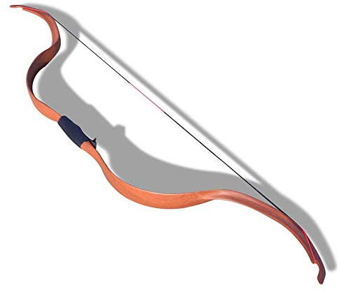 AMEYXGS Traditional Recurve Bow Hunting 20lbs Longbow Detachable Archery Mongolian Horsebow for Beginner Archery Recurve Bow (Brown)