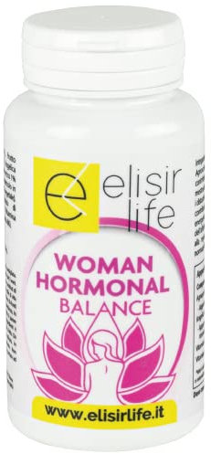 Integratore Naturale donna per ciclo e menopausa con Angelica, Agnocasto e Vitamine B5 e B6: WOMAN HORMONAL BALANCE 100 capsule vegetali ELISIRLIFE