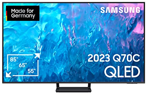 Samsung QLED 4K Q70C 65 Zoll Fernseher (GQ65Q70CATXZG, Deutsches Modell), Quantum Prozessor 4K, Motion Xcelerator Turbo+, Quantum HDR, Smart TV [2023]