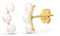 Amberta Allure Damen Kletterohrringe aus 9K Gelbgold: 9K Gold Ohrkriecher mit Perlen