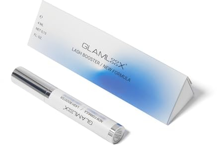 GLAMLOOX Wimpernserum ohne Hormone | Lash Booster | Vegan | Wimpernbooster Made in Germany | Ohne Prostaglandine - 4ML + GRATIS Messkärtchen in jeder Verpackung dabei