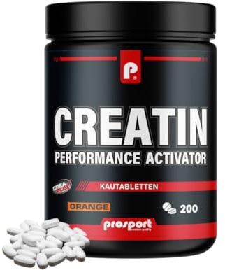 Prosport CREATIN Kautabletten, Geschmacksrichtung: Orange, Performance Activator, 200 Tabletten 519g Dose