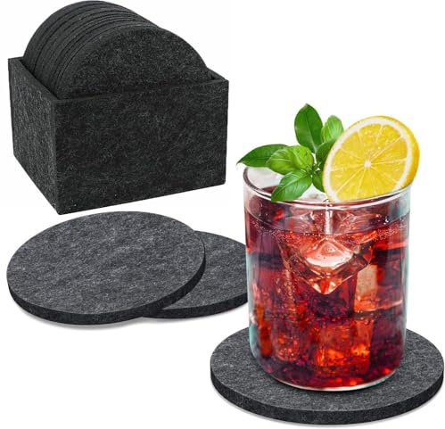 Untersetzer Waschbare Filzuntersetzer, hitzebeständige Untersetzer, Filzuntersetzer für Tische und Bars (16 Stück Tischsets)