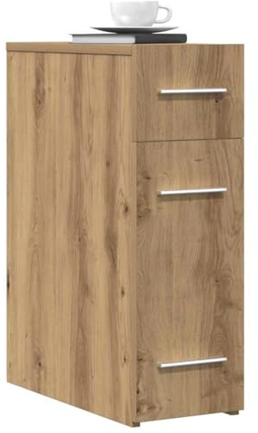 vidaXL Apothekerschrank Eiche handwerklich 20 x 45.5 x 60 cm, Eleganter rechteckiger Apothekerschrank, praktischer Sideboard-Speicher, modernes Design aus Holz