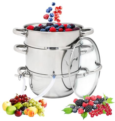 Extracteur de jus de fruits en acier inoxydable 8 l