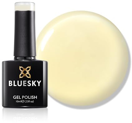 Bluesky Jelly Gel Nail Polish 10ml, Vanilla Eclair - CHU03, Sheer Yellow Gel Nail Polish for 21 Day Manicure, Requires Curing Under LED UV Nail Lamp
