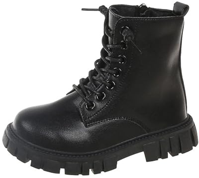 Bottes et Bottines Fille et Garçon, Chaussures Enfants Chaudes à La Mode avec Lacets Pour Plein Air Sports Hiver Bottines Enfants Imperméable Hiver Chaud Botte de Neige Enfant de Neige