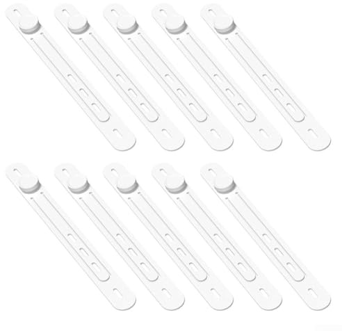 Bebykilemi Bridas de silicona reutilizables – Paquete de 10 organizadores multifuncionales de cables de carga de datos para electrónica de oficina en casa, gestión de cables elásticos ajustables con