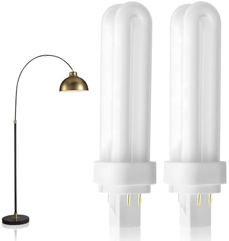 UICCVOKK 2 Pack G24q-1 4 Pin Light Bulbs, 18W 2U Shape PLC Energy Saving Light Bulbs Neutral Light 4000K, AC220V-240V, 1200LM, Dimmable 4Pin Bulb for Bedroom, Bathroom, Corridor, Kitchen