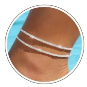 Chihayafuji 925 Silver Plated Ankle Bracelets for Women Gold Waterproof Anklets Dainty Layered Stackable Minimalist Large Adjustable Anklet Bracelet for Sister Beach Summer Jewelry Gift