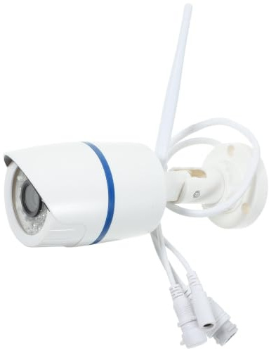 Operitacx Caméra sans Fil Intérieure 1080p HD en Plastique Blanc avec Vision Nocturne et Affichage de L'heure pour Surveillance de Nuit la Chambre de Bébé