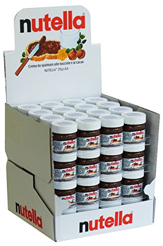 Nutella mini pot pâte à tartiner noisette cacao – lot de 64 pots individuels 25g – hôtel petit déjeuner buffet restauration – idée cadeau mariage baptême personnalisable