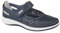 Boulevard Womens/Ladies Wide Fitting Window Back Punched Bar Shoes (7 UK) (Navy)