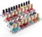 Wakects Présentoir de vernis à ongles, organisateur de vernis à ongles, 4 niveaux, transparent, pour maquillage, présentoir, support d'organisateur
