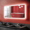 SONNI Badspiegel mit Beleuchtung 120x60cm, 3 einstellbare Lichtfarbe LED Wandspiegel Badezimmerspiegel mit Touch Schalter und Beschlagfrei, Wandspiegel Dimmbar, Uhr Temperaturanzeige
