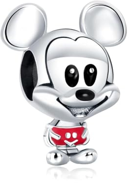 MGIUL Mouse Red Trousers Charm Pendant für Armbänder Halsketten 925 Sterling Silber Anhänger Perlen Schmuck Geschenk für Frauen