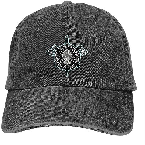 Casquette de Baseball Snapback Chapeau de Soleil Casquette d'été Pare-Soleil Viking avec Hache Casquettes Hip Hop Chapeau de Cowboy Chapeaux à Pointe Cadeau de noël pour Hommes Femmes