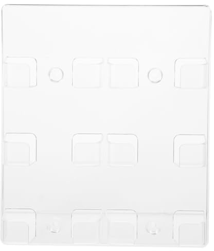 FUNOMOCYA Support Carte De Visite Mural Transparent En Verre Organique 6 Compartiments Polyvalent Pour Cartes De Visite Cartes D'Identité Bureau Et Maison 9.84X8.46X1.77In